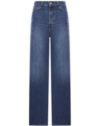 TOTEME - Wide Leg Denim Jeans - Lyst