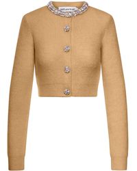 Self-Portrait - Cardigan in alpaca con decorazioni gioiello - Lyst