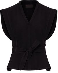 Lemaire - Denim Top With Waist Belt - Lyst