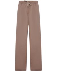 Brunello Cucinelli - Wide Leg Trousers With Drawstring - Lyst