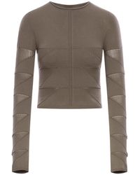 Rick Owens - Viscose Sweater With Ribbed Workmanship - Lyst