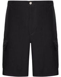 120% Lino - Linen Cargo Bermuda Shorts - Lyst