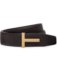 Tom Ford - Ridge T Leather Belt - Lyst