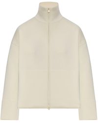 Max Mara Pure - High Neck Sweatshirt With Zip - Lyst