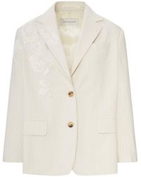 Dries Van Noten - Single-Breasted Jacket With Floral Embroidery - Lyst