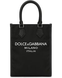 Dolce & Gabbana - Borsa piccola in nylon con logo gommato - Lyst