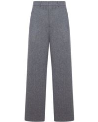 Ami Paris - Pantaloni sartoriali in flanella di lana - Lyst