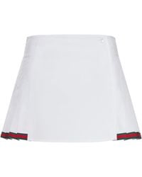 Gucci - Short Cotton Poplin Skirt - Lyst