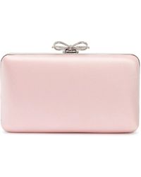 Self-Portrait - Satin Clutch With Jewel Details - Lyst