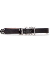 Golden Goose - Deluxe Brand Leather Belt With Decorated Buckle - Lyst