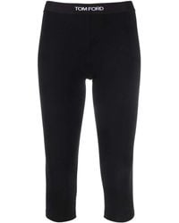 Tom Ford - Cropped Leggings With Logo - Lyst