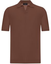 Nome G - Silk V-neck Polo Shirt - Lyst