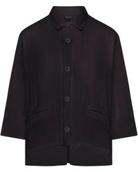 Transit - Linen Shirt With Viscose Inserts - Lyst