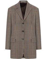 Tagliatore - Checked Wool Blend Blazer Jacket With Three Buttons - Lyst