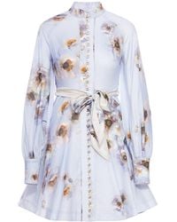Zimmermann - Hypnotic Buttoned Mini Dress - Lyst