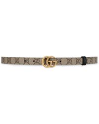 Gucci - gg Marmont Reversible Thin Belt - Lyst