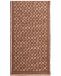 Gucci - Double Side "Gg" Wool Scarf - Lyst