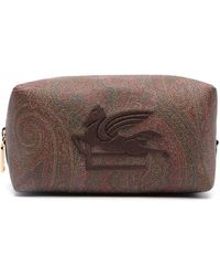 Etro - Pegaso-embroidered Zipped Wash Bag - Lyst