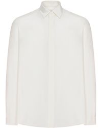 Lardini - Silk Shirt With Hidden Buttoning - Lyst