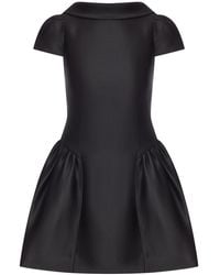 Self-Portrait - Taffeta Mini Dress With Collar - Lyst