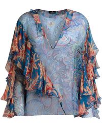 Etro - Long-Sleeved Silk Blouse With Ruffles - Lyst