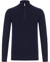 Nome By Gransasso - Wool Turtleneck Sweater With Zip - Lyst