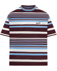 Prada - Striped Cotton Crew Neck Sweater - Lyst