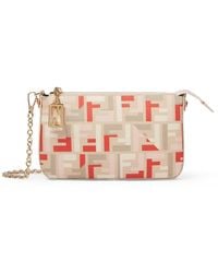 Fendi - Pouch con catena in tessuto - Lyst