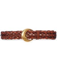 Etro - Woven Leather Belt With Buckle - Lyst