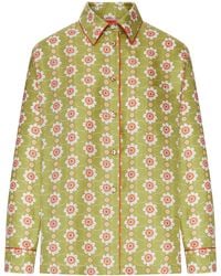 La DoubleJ - Silk Shirt With Floral Print - Lyst