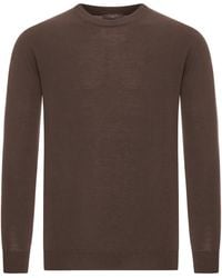 Zanone - Slim Fit Crew Neck Sweater - Lyst