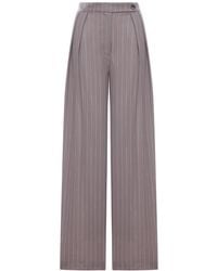 Dries Van Noten - Wide-Leg Pinstriped Fabric Trousers With Pleats - Lyst