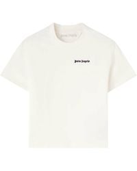 Palm Angels - T-shirt in cotone con ricamo logo - Lyst