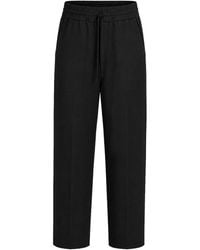 Ami Paris - Wool Trousers With An Elasticated Waist - Lyst
