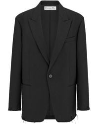 Dior - Black Wool And Mohair Oversized Blazer - Lyst