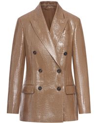 Brunello Cucinelli - Double-Breasted Blazer - Lyst