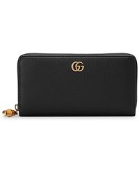 Gucci - Zip Around Wallet With Bamboo - Lyst