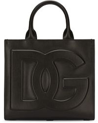 Dolce & Gabbana - Borsa tote con logo goffrato - Lyst