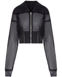 Rick Owens - Cropped Dracucollar Bomber - Lyst