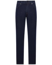 Stone Island - Slim Jeans With Compass Logo - Lyst