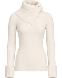 Sportmax - Fitted Stretch Wool Sweater - Lyst