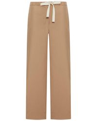 Max Mara - Cotton Drawstring Trousers - Lyst