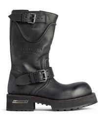 Balenciaga - Venom Worn-Out Leather Boots - Lyst