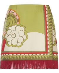 La DoubleJ - Fringed A-Line Mini Skirt - Lyst