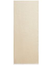 Brunello Cucinelli - Foulard in seta e cashmere con finitura sfrangiata - Lyst
