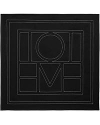 TOTEME - Foulard in seta con ricamo monogram - Lyst