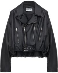 Loewe - Lambskin Biker Jacket - Lyst