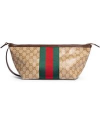 Gucci - Small Toiletry Case Gg With Web Ribbon - Lyst