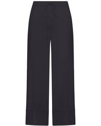 TOTEME - Wide-Leg Satin Trousers With Drawstring - Lyst