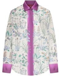 Gucci - Camicia in twill di seta stampata - Lyst